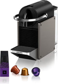 Krups Nespresso Pixie XN306T - Koffiecupmachine - Titan - Compact(Zwart)
