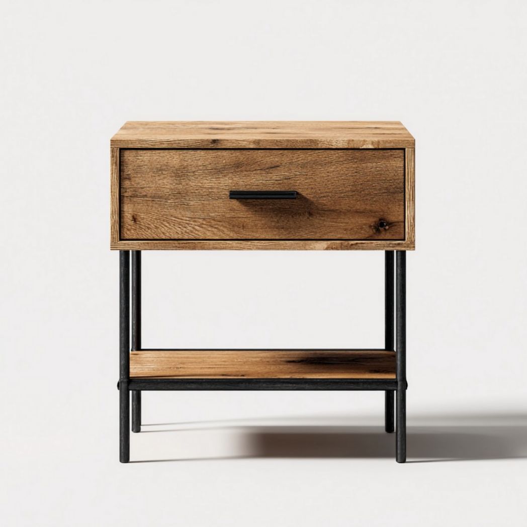 Nachtkastje van hout voor de slaapkamer - 50 x 40 x 60