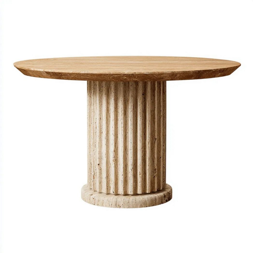 Eettafel van natuurlijk hout voor de eetkamer - 150 x 150 x 75