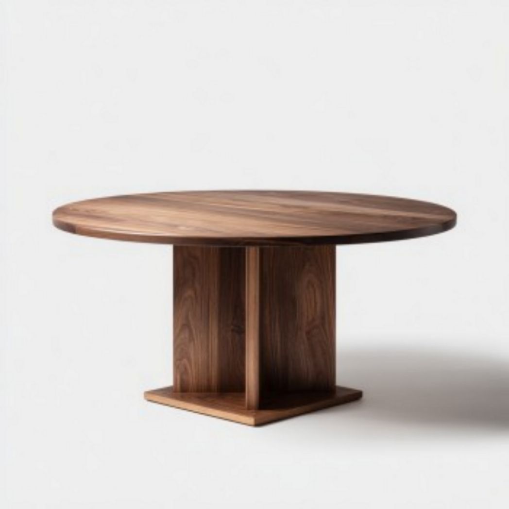 Eettafel van notenhout voor de eetkamer - 100 x 100 x 75