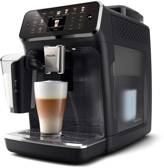 Philips 5500 Series - Espressomachine - 20 Warme  Koude Dranken - LatteGo Melksysteem - 40% Stiller - QuickStart - AquaClean Filter - Volautomatisch - Zwart - Koffiemachine met bonen - EP5541/50(Zwart)
