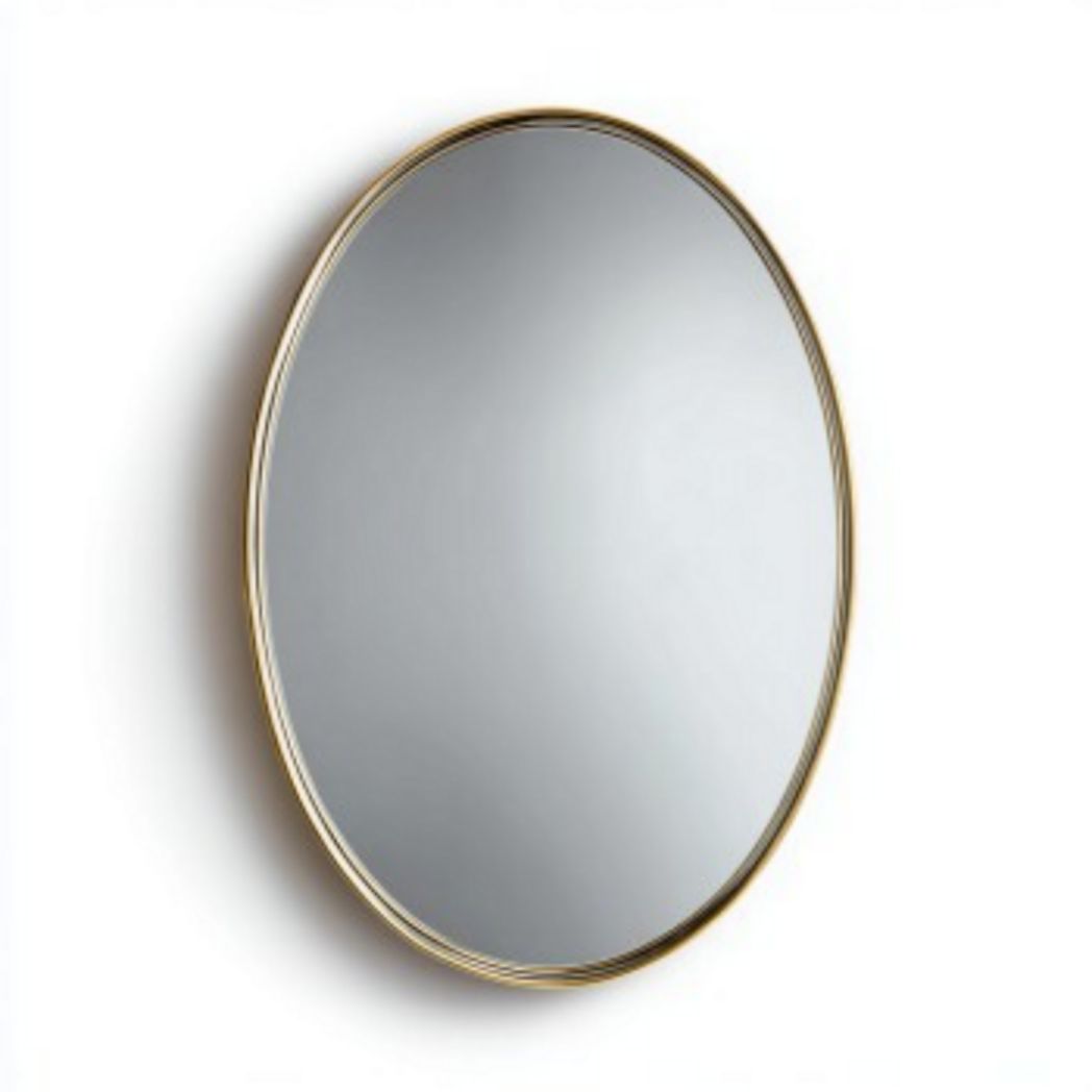 Ovale spiegel met gouden rand voor wanddecoratie - 60 x 40 x 2