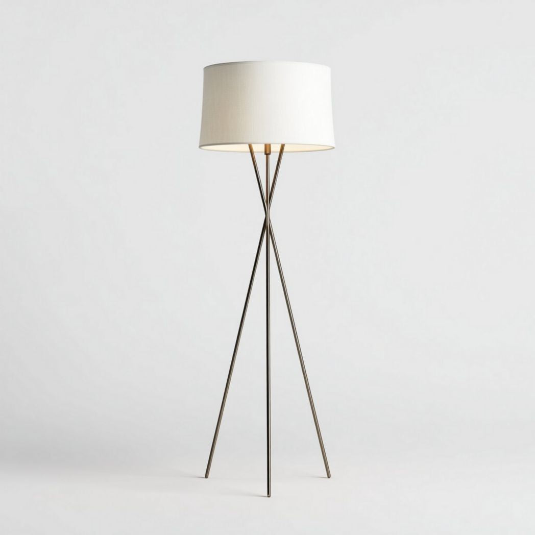 Vloerlamp met stoffen kap voor in de woonkamer - metaallegering - 30 x 30 x 150