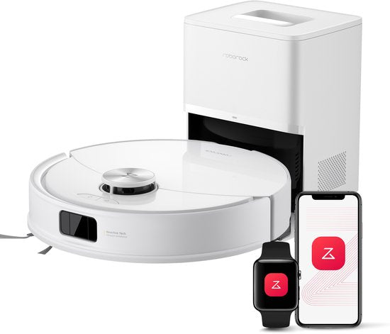 Roborock Q10 S5+ Robotstofzuiger en Dweil met Zelflediging– Zuigkracht van 10000 Pa–Vibrerende dweilpads– Handsfree Reinigen tot 7 Weken– Dubbel Anti-klitontwerp– Automatisch dweilen– Obstakelvermijding–Wit– S8 Plus Upgrade(Wit)