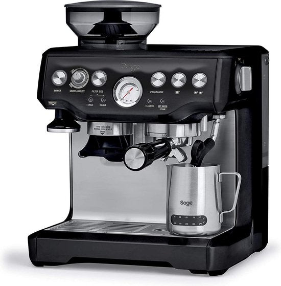 Sage the Barista Express™ Black Sesame Pistonmachine zwart