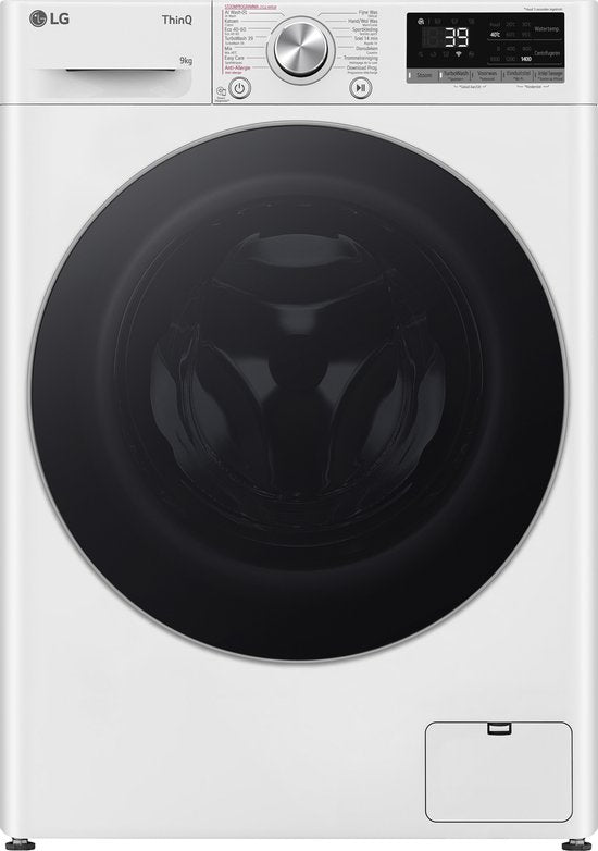 LG GC3R709S1 wasmachine 9 kg, AI DD en AI Wash voor slimme stofverzorging - TurboWash 39 voor sneller schoon - Hygiënisch wassen met stoom en ThinQ slimme bediening. Energieklasse A-10%