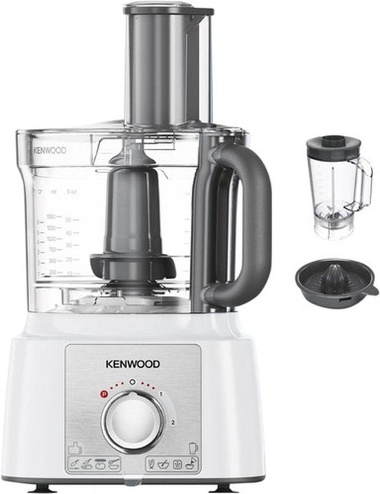 Kenwood Multipro Express FDP65.450WH - Foodprocessors - Wit - 1000 Watt - 3 Liter mengkom