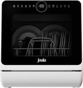 Joula Mini Vaatwasser met Waterreservoir - 8 Wasprogramma's - 5 Couverts - Kleine Smalle Vrijstaande Afwasmachine - Camping - Zwart(Wit)