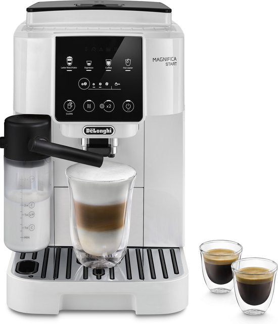 De’Longhi Magnifica Start - volautomatische espressomachine met LatteCrema Hot Technology melkopschuimer - Zilver/Zwart - ECAM220.80.SB(Wit)
