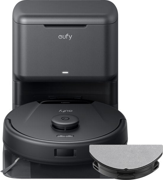 eufy Clean L60 Hybrid SES Robotstofzuiger met dweilfunctie - Robot Vacuum - 5.000 Pa Zuigkracht, Met automatisch leegstation, Bestuurbaar via smartphone(Hybrid)